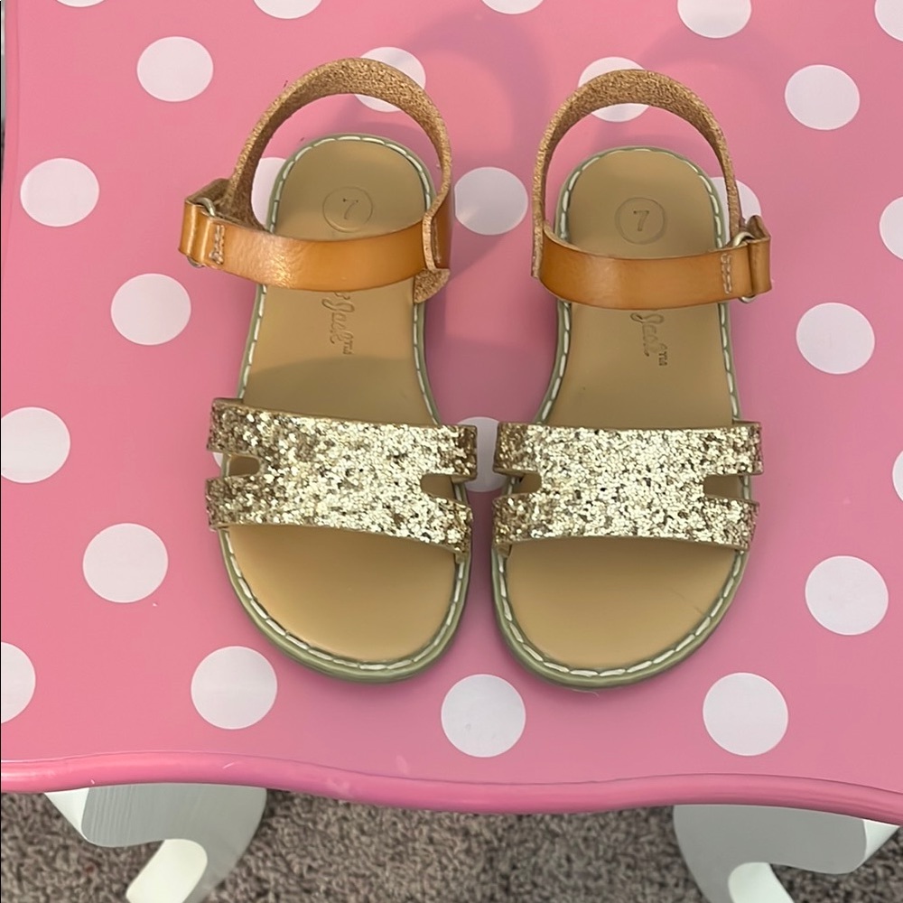 Gold Glitter Kids Sandals